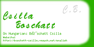 csilla boschatt business card